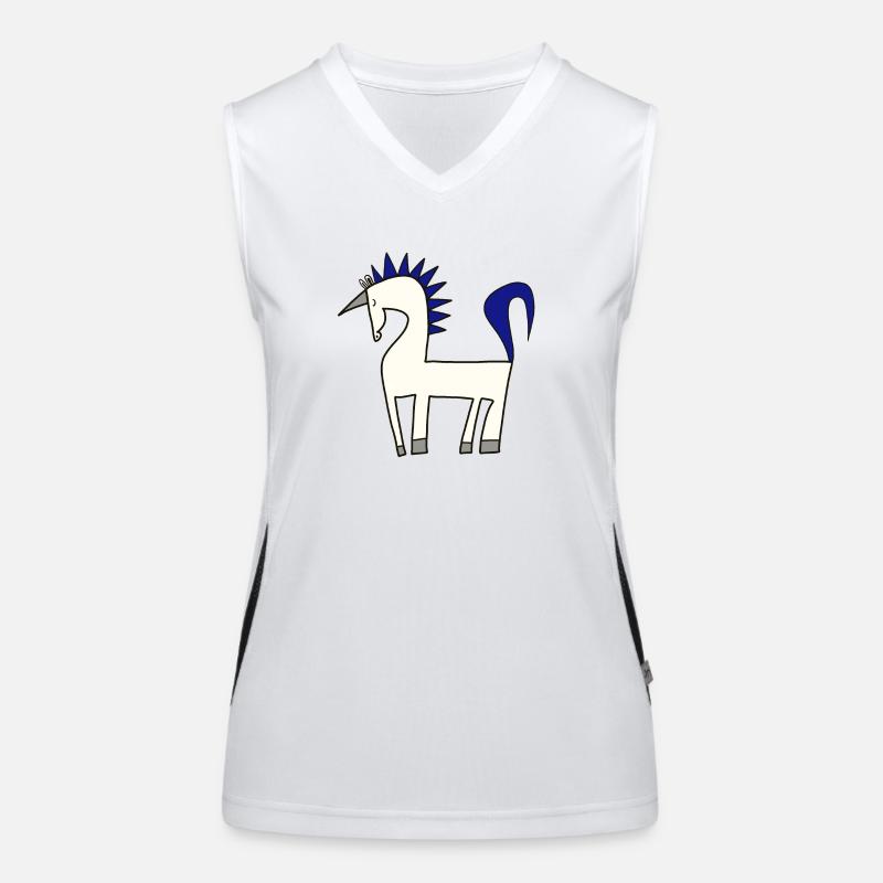 white unicorn Women's Functional Contrast Tank Top