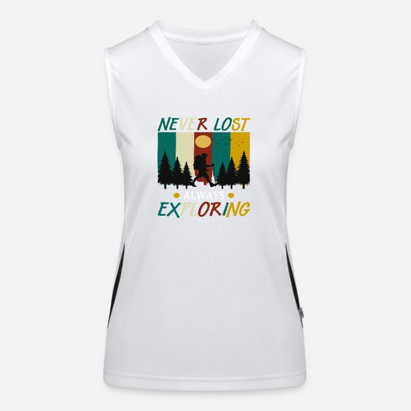 Never Lost always Exploring Women's Functional Contrast Tank Top