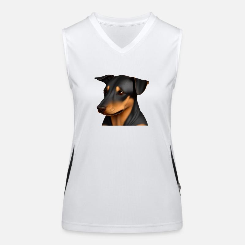 Dobermann Dobermannwelpe Hund Dobermanntrainer Funktionelles Kontrast-Tank Top für Frauen
