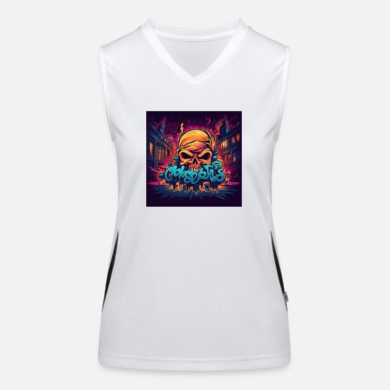 Graffiti Crâne Débardeur respirant contrasté Femme