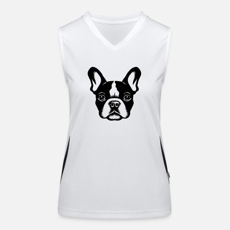 Bouledogue français Terrier de Boston Débardeur respirant contrasté Femme