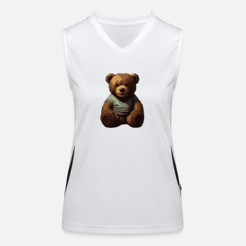 Teddybär Funktionelles Kontrast-Tank Top für Frauen
