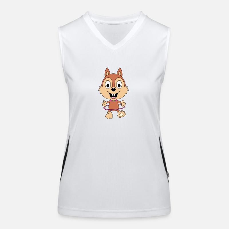 EICHHÖRNCHEN - TIER - TIERISCH - KINDER - BABYS Funktionelles Kontrast-Tank Top für Frauen