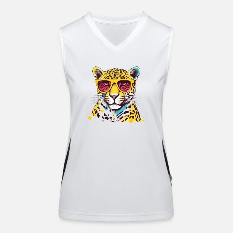 Hek le léopard Débardeur respirant contrasté Femme