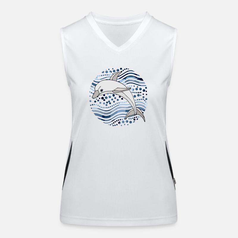 Delfin Funktionelles Kontrast-Tank Top für Frauen
