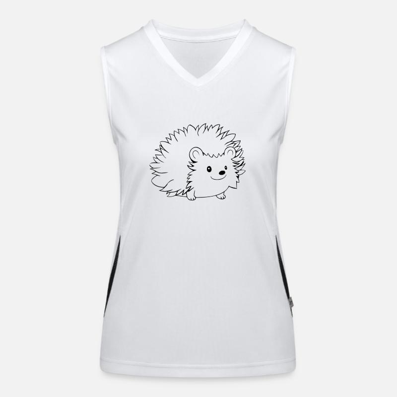Hedgehog Forest Prickly Animal Women's Functional Contrast Tank Top