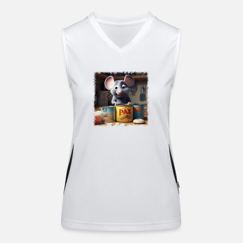 Hungrige Maus Funktionelles Kontrast-Tank Top für Frauen