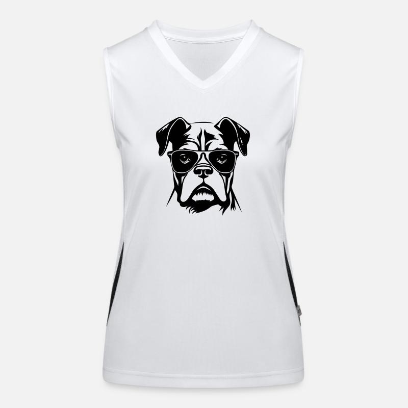Boxer Hund Hunderasse Funktionelles Kontrast-Tank Top für Frauen