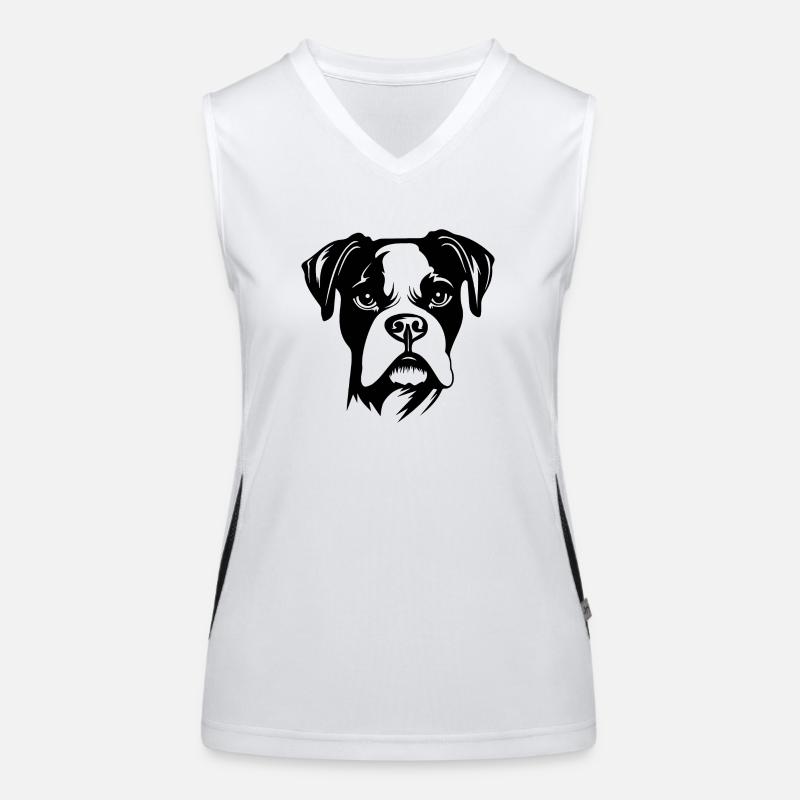 Boxer Hund Hunderasse Funktionelles Kontrast-Tank Top für Frauen