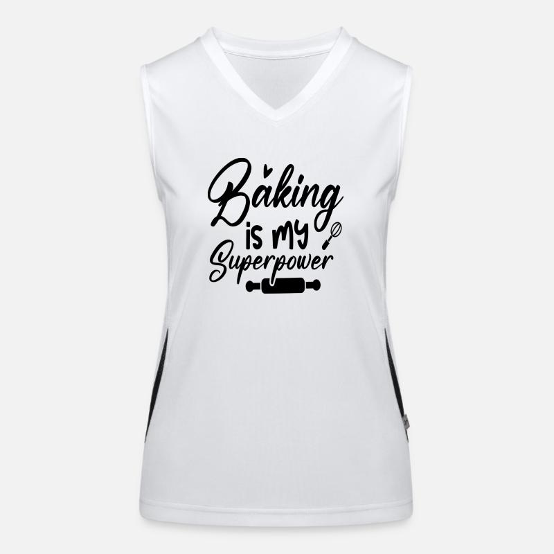 Baking Is My Superpower Funktionelles Kontrast-Tank Top für Frauen