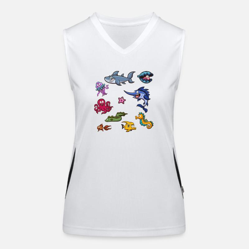 Créatures marines Débardeur respirant contrasté Femme