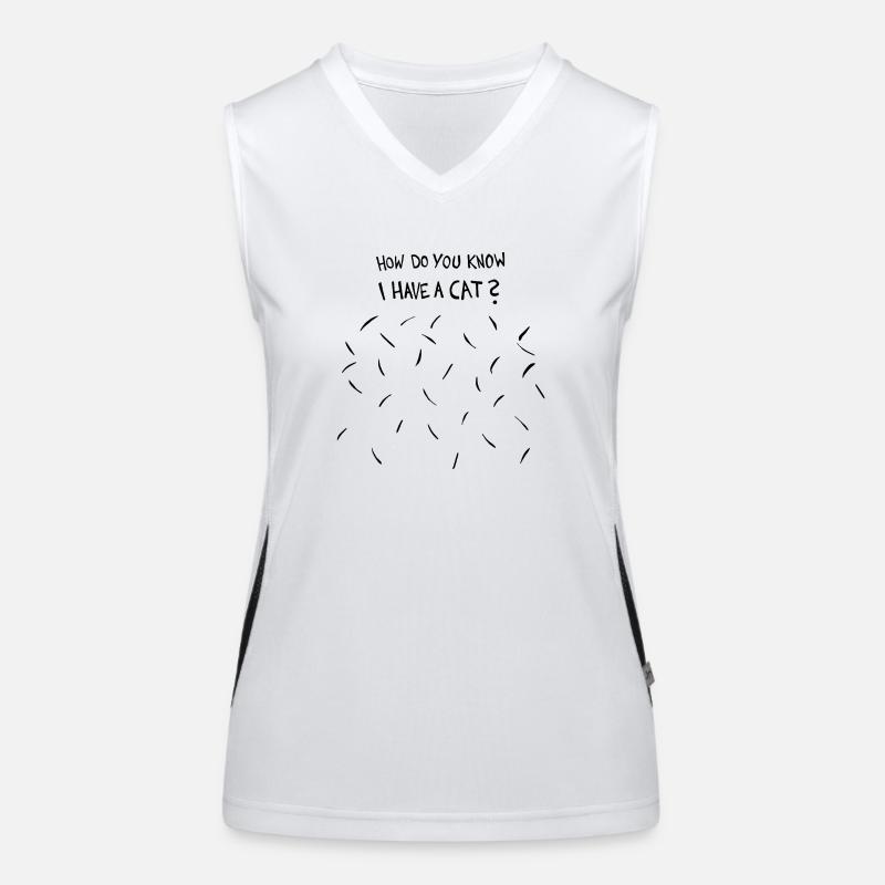 Comment savez-vous que j’ai un chat (poils de chat noir) Débardeur respirant contrasté Femme