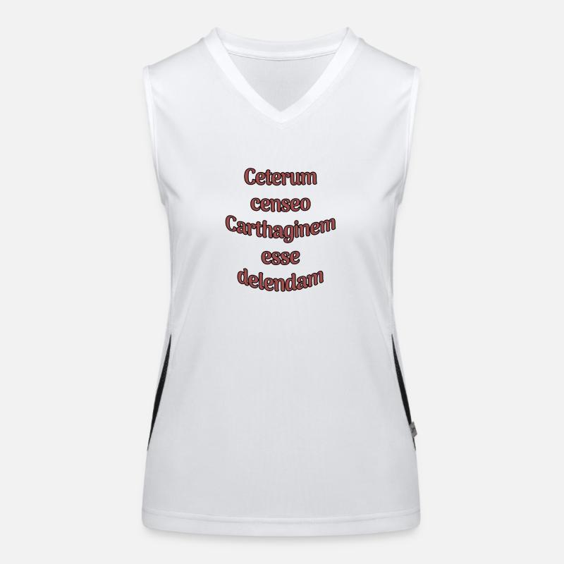 Ceterum censeo Carthaginem esse delendam Débardeur respirant contrasté Femme