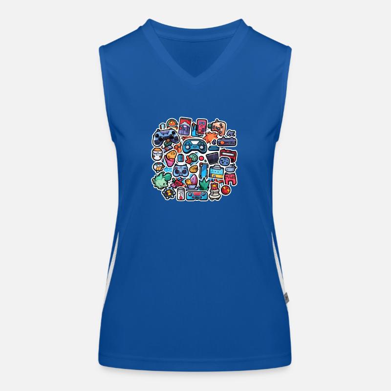 Gaming Artwork Funktionelles Kontrast-Tank Top für Frauen