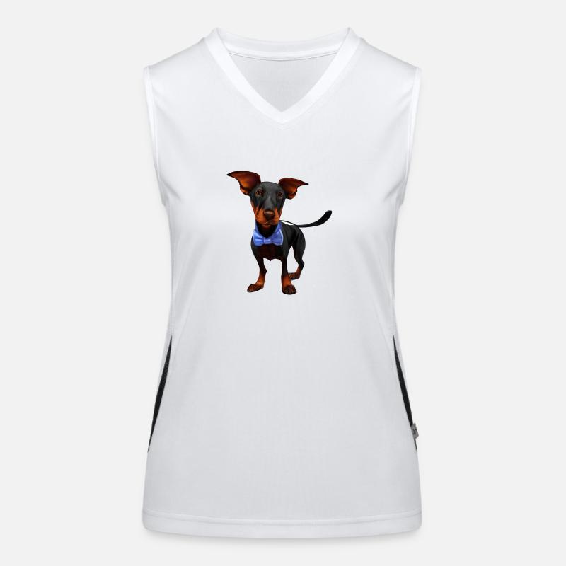 Dobermann Dobermannwelpe Hund Dobermanntrainer Funktionelles Kontrast-Tank Top für Frauen
