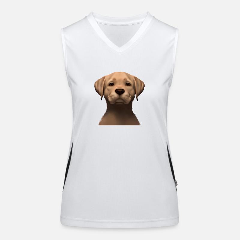 Labrador propriétaire chiot Labrador Retriever Débardeur respirant contrasté Femme