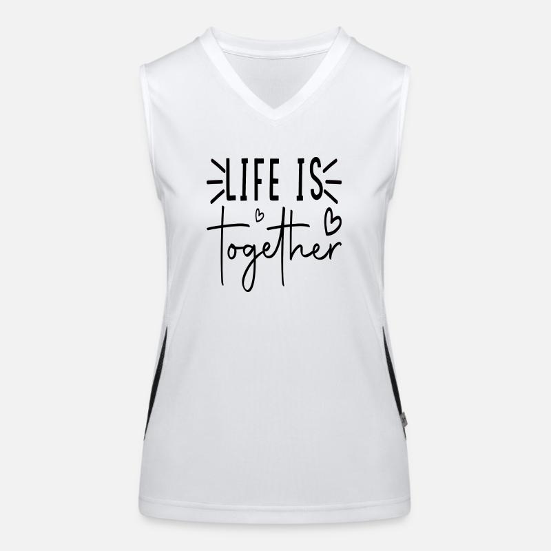 Life is together Funktionelles Kontrast-Tank Top für Frauen