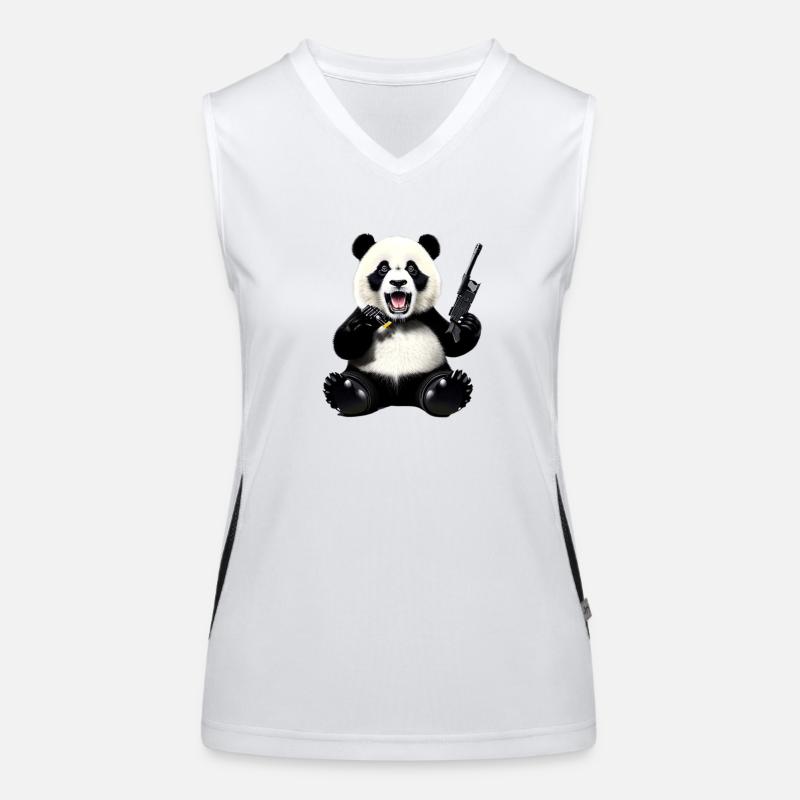 Angry Panda Funktionelles Kontrast-Tank Top für Frauen