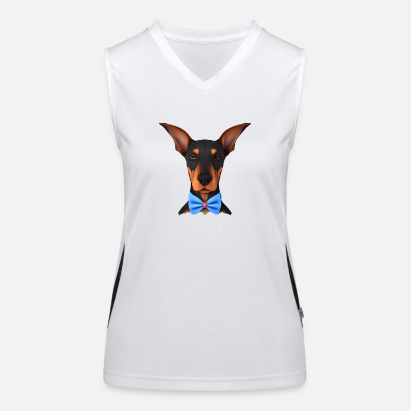 Dobermannwelpe Dobermann Hund Dobermanntrainer Funktionelles Kontrast-Tank Top für Frauen