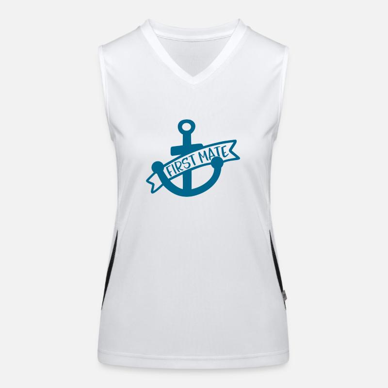 First Mate - Women's Functional Contrast Tank Top - white/black