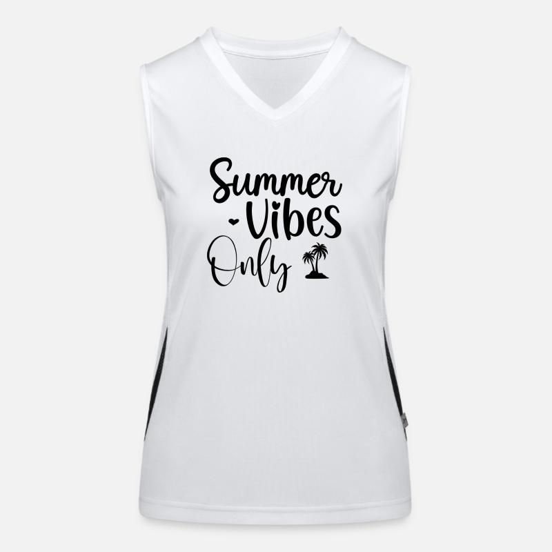 Summer Vibes Only Funktionelles Kontrast-Tank Top für Frauen