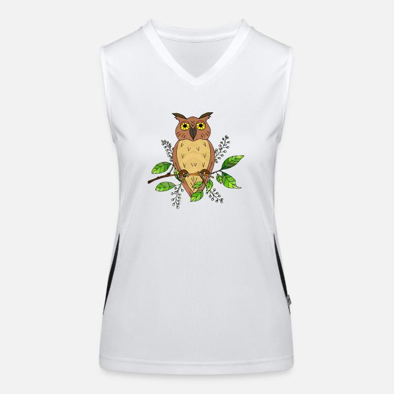 Eulenvogel Funktionelles Kontrast-Tank Top für Frauen