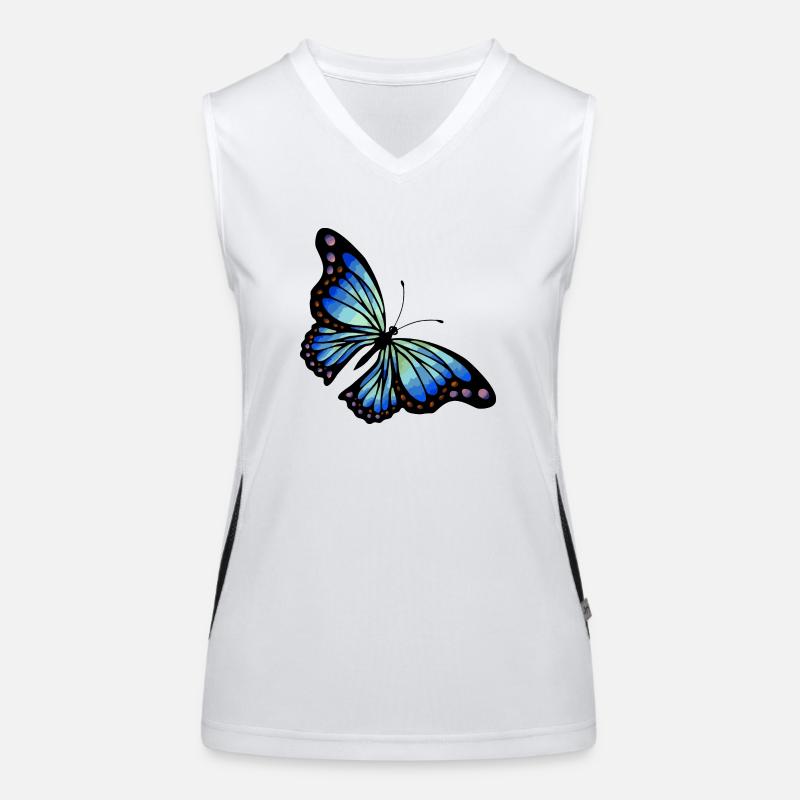 Schmetterling Funktionelles Kontrast-Tank Top für Frauen