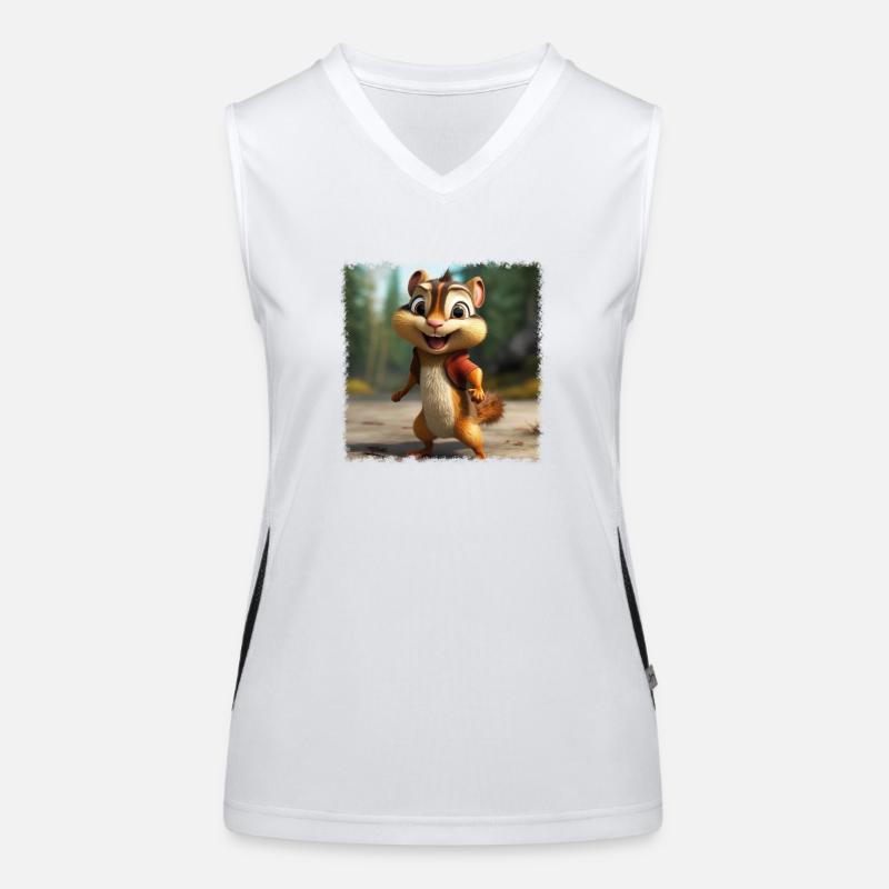 cool chipmunk Women's Functional Contrast Tank Top