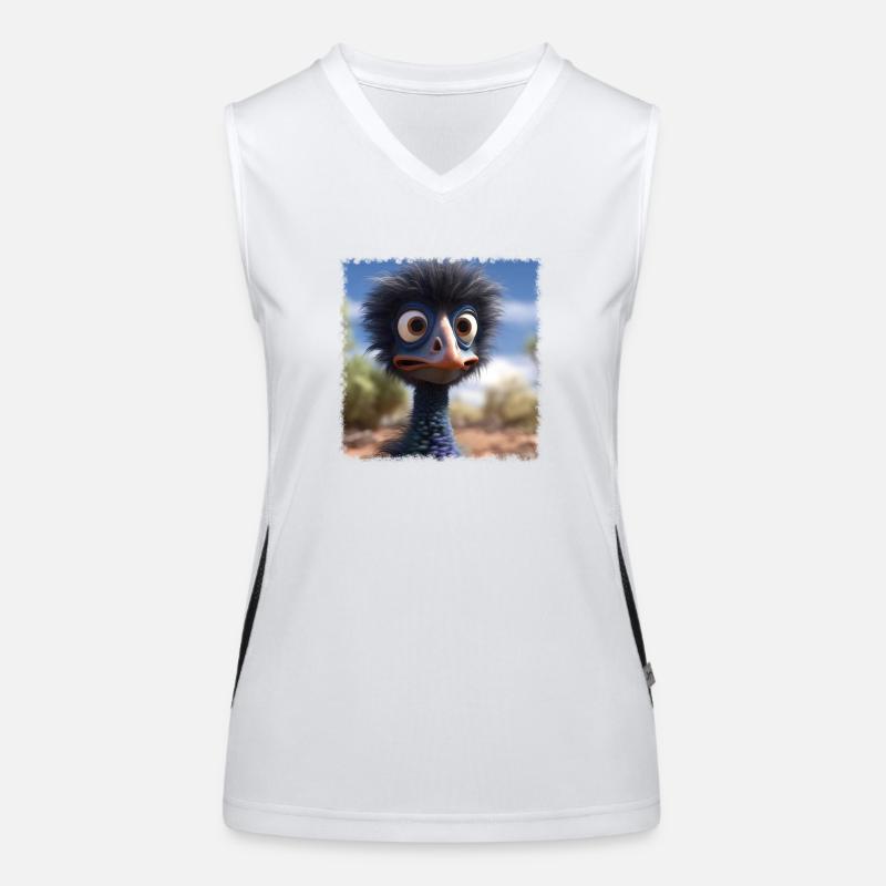 verrücktes Emu Funktionelles Kontrast-Tank Top für Frauen