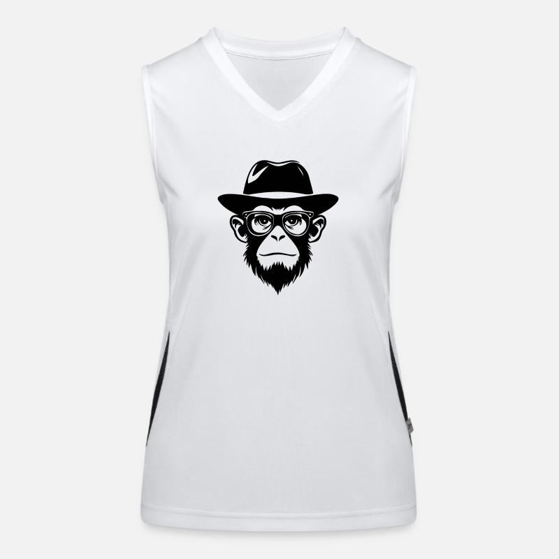 Monkey Monkey Monkey Face Jungle Women's Functional Contrast Tank Top