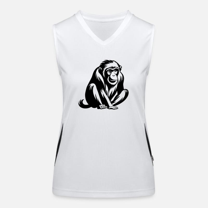 Monkey Monkey Monkey Face Jungle Women's Functional Contrast Tank Top