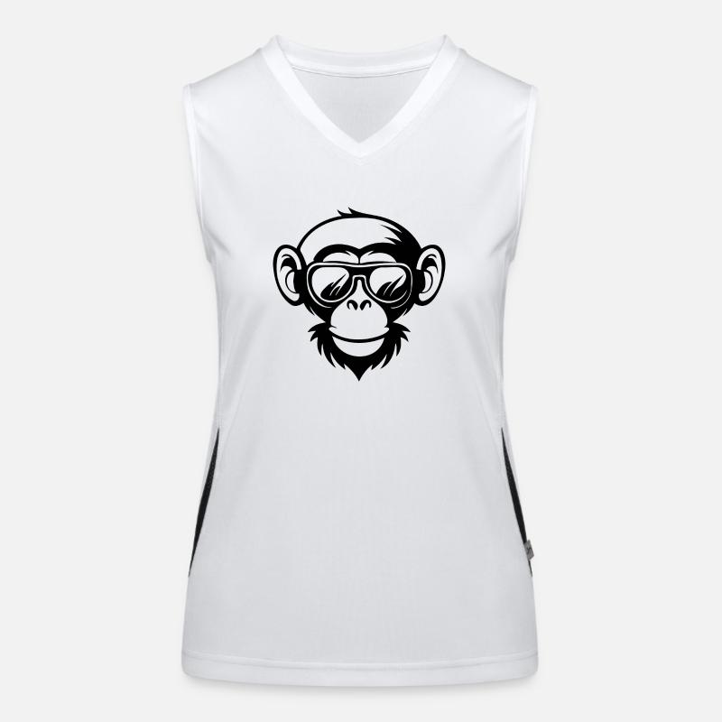 Affe Affen Affengesicht Dschungel Funktionelles Kontrast-Tank Top für Frauen