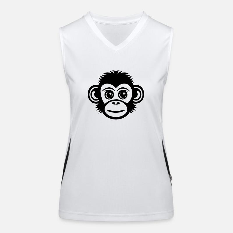 Monkey Monkey Monkey Face Jungle Women's Functional Contrast Tank Top