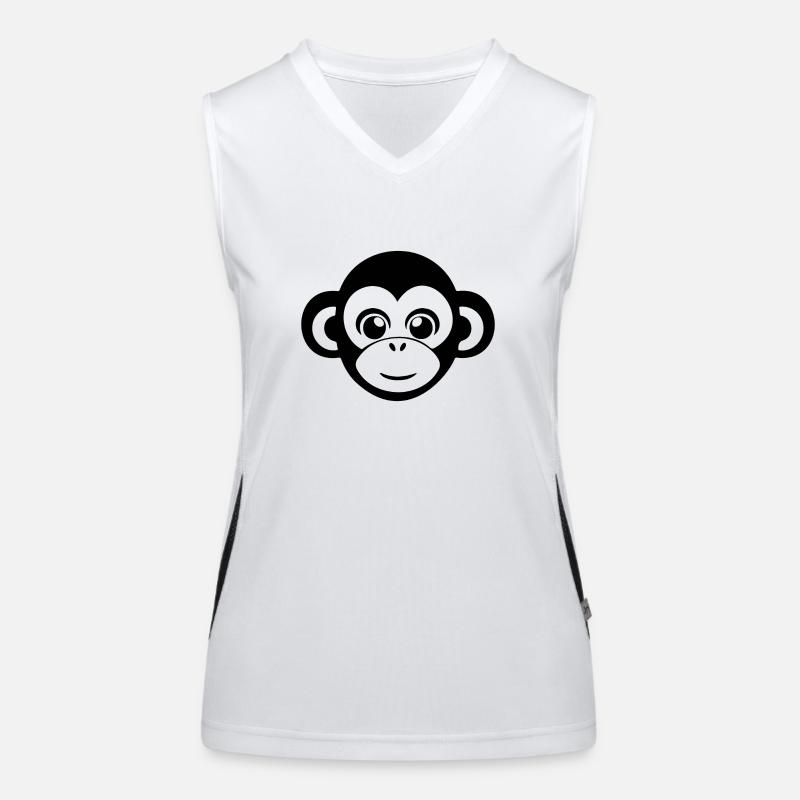 Monkey Monkey Monkey Face Jungle Women's Functional Contrast Tank Top