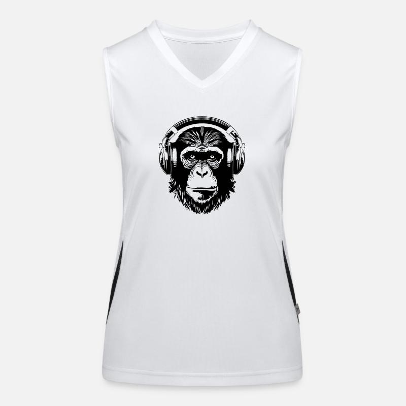 Affe Affen Affengesicht Dschungel Funktionelles Kontrast-Tank Top für Frauen
