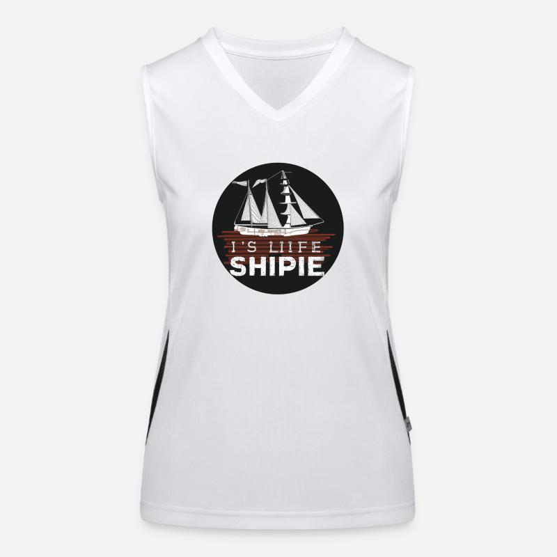 Schiff-Design mit Spruch Funktionelles Kontrast-Tank Top für Frauen