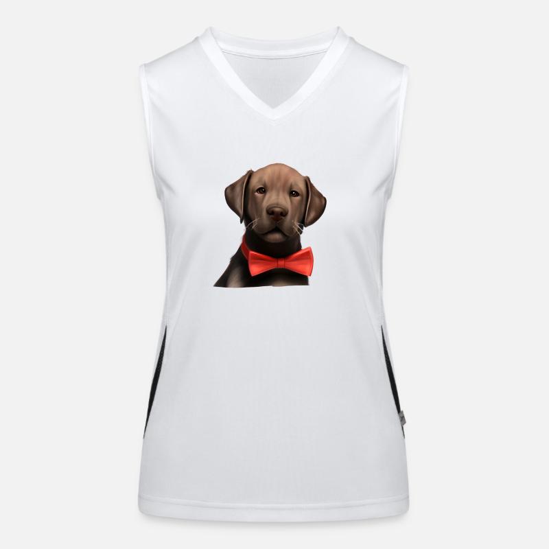 Labrador Retriever chiot Labrador propriétaire Débardeur respirant contrasté Femme