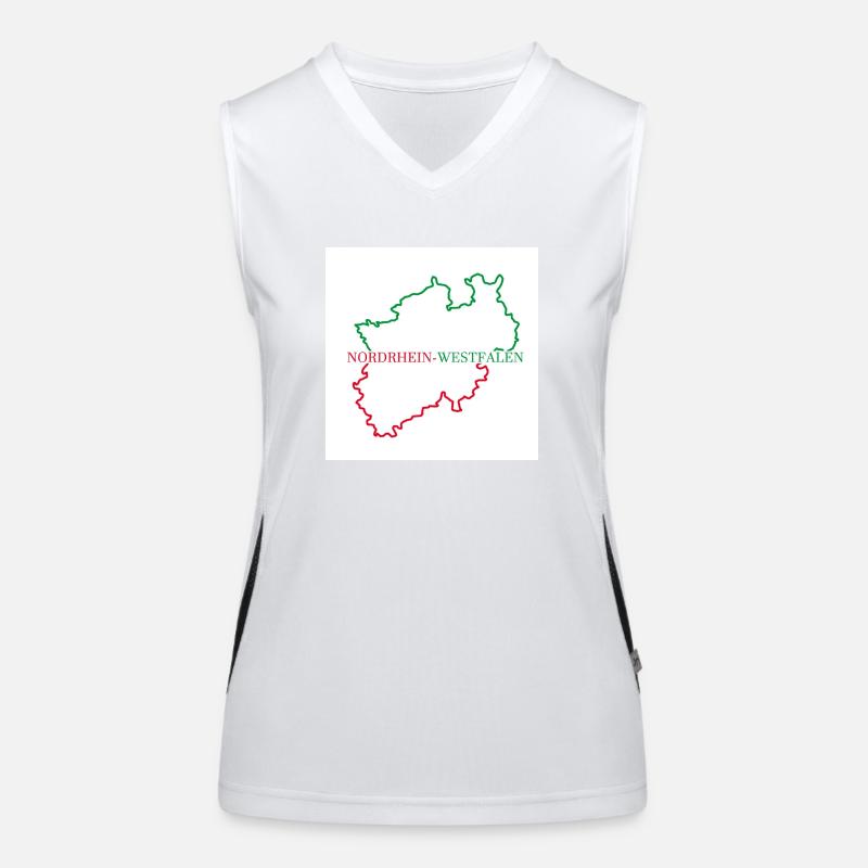 Nordrhein-Westfalen Map Women's Functional Contrast Tank Top