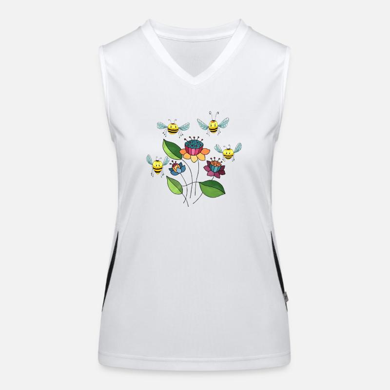 Bees Women's Functional Contrast Tank Top