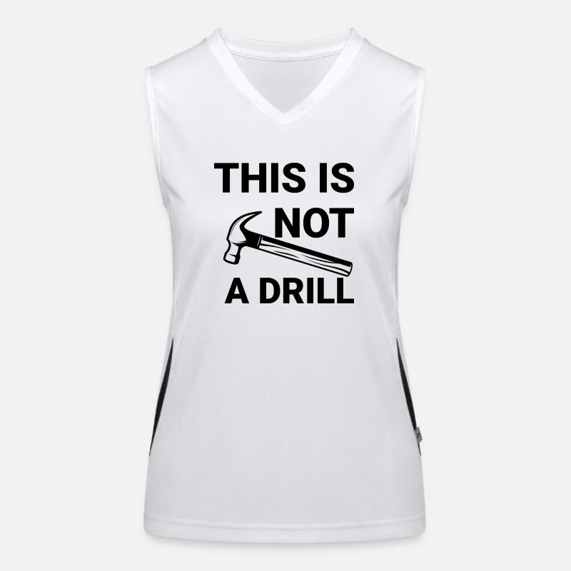 Craftsman Handyman Craft Tool Construction Site Women's Functional Contrast Tank Top