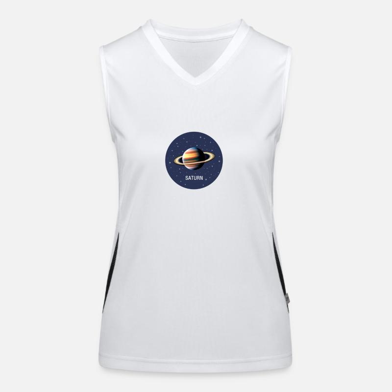 Planet Saturn Women's Functional Contrast Tank Top