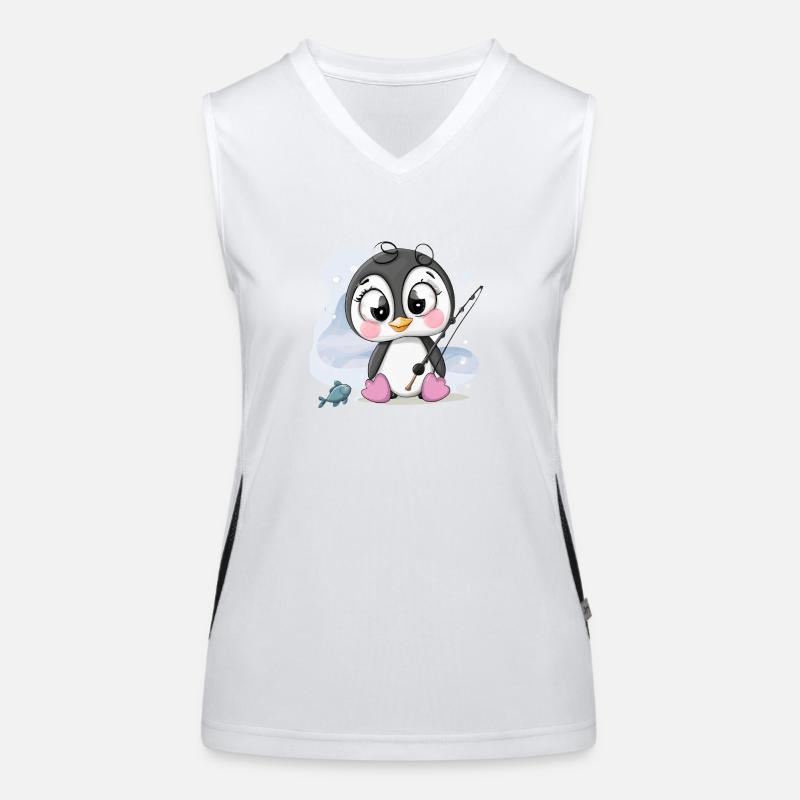 Mignonne pingouin fille Débardeur respirant contrasté Femme