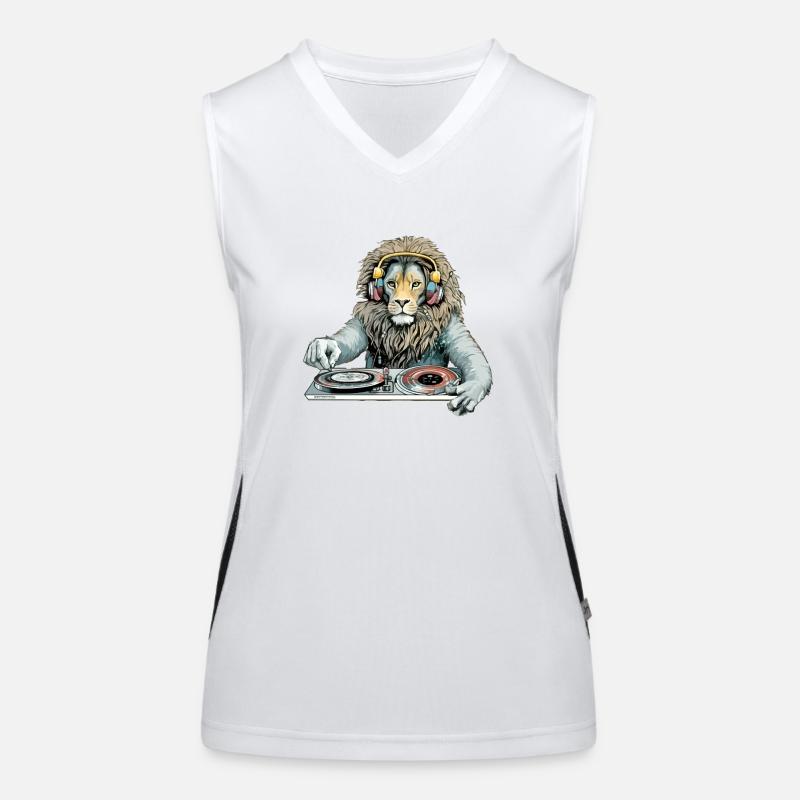 Diko the Lion Deejay Women's Functional Contrast Tank Top