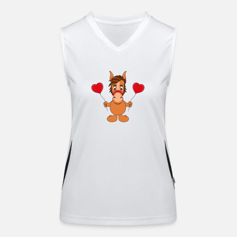 LUFTBALLONS - HERZCHEN - LIEBE - PFERD - PONY Funktionelles Kontrast-Tank Top für Frauen