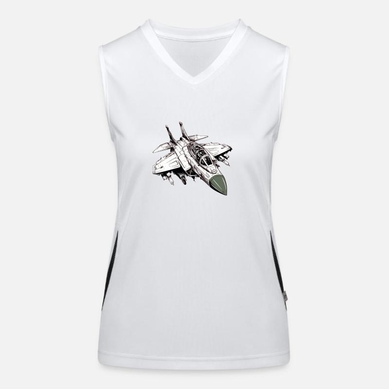 Avion flêche d argent Débardeur respirant contrasté Femme