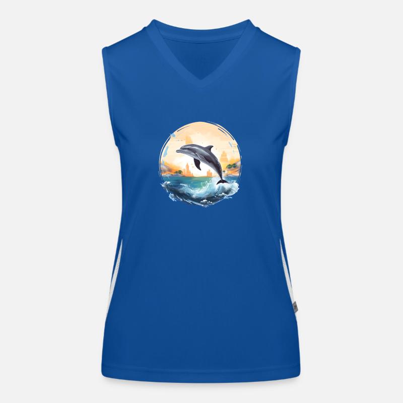 Dolphin Leap Women's Functional Contrast Tank Top