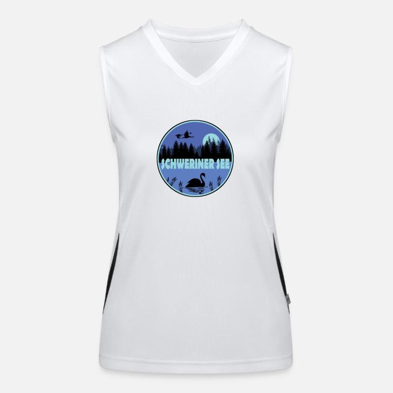 Schweriner See Funktionelles Kontrast-Tank Top für Frauen
