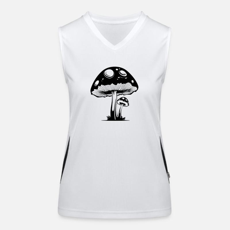 Champignon Cueilleur de champignons Champignons Champignons Débardeur respirant contrasté Femme