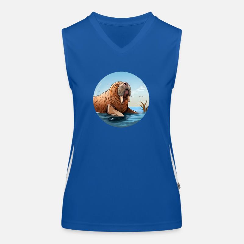Walross Funktionelles Kontrast-Tank Top für Frauen