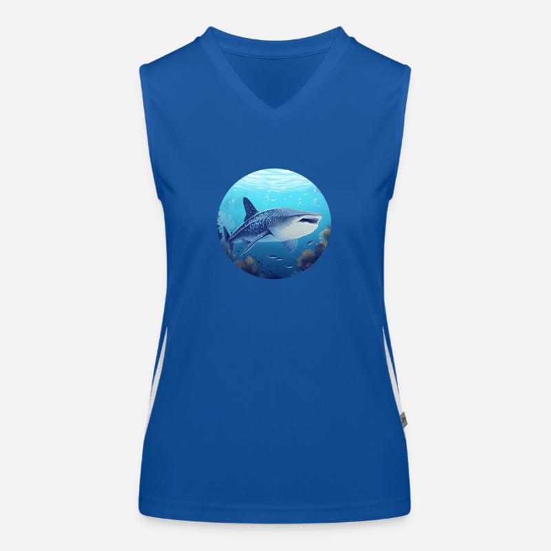 Walhai Funktionelles Kontrast-Tank Top für Frauen